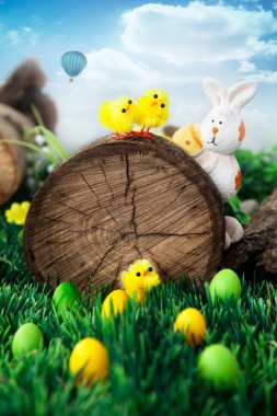 Easter hunt flyer or poster. clipart