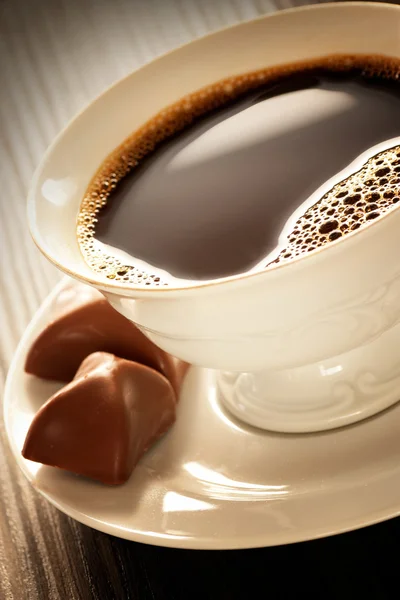 Coffee with pralines — Stock Photo, Image