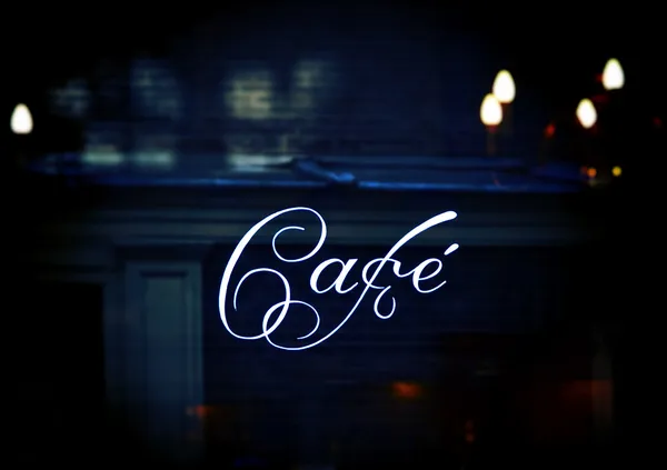 Café teken — Stockfoto
