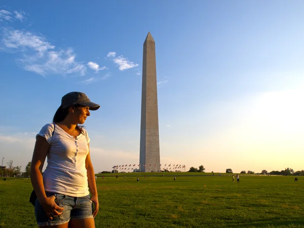 Turista em Washington DC — Fotografia de Stock