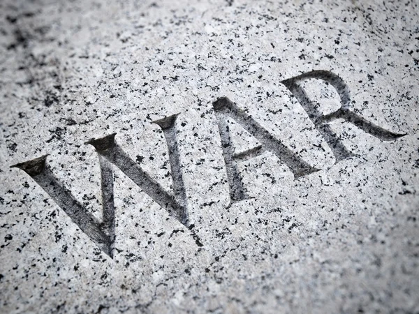 stock image War Lettering Carving