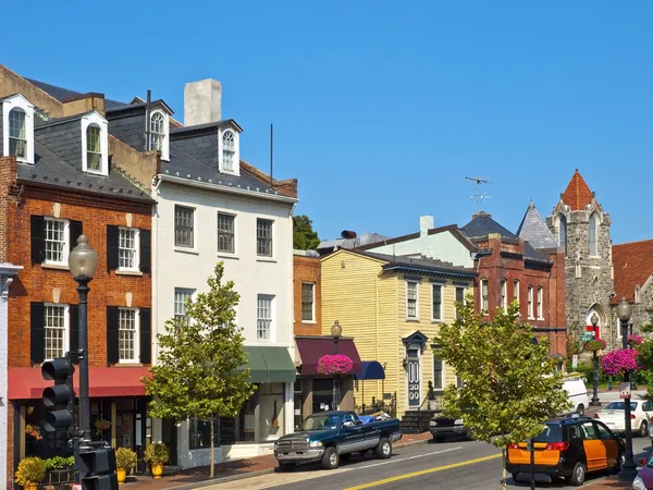 Georgetown sokakları, washington dc — Stok fotoğraf