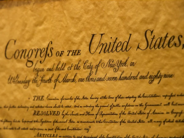 Estados Unidos Constitución pergamino —  Fotos de Stock
