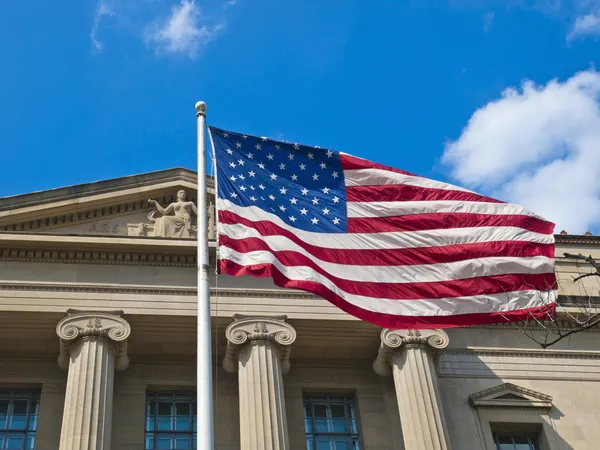 Detalles del edificio de los Archivos de los Estados Unidos en Washington DC — Foto de Stock