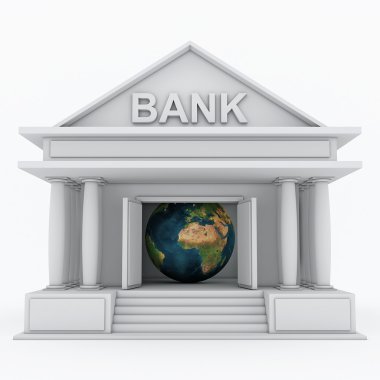 Bank 3d icon clipart