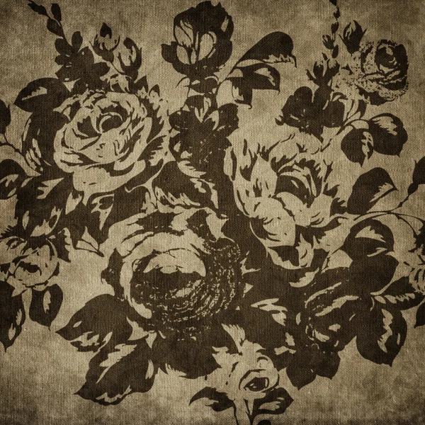 Starý papír s květinovým vzorem — Stock fotografie
