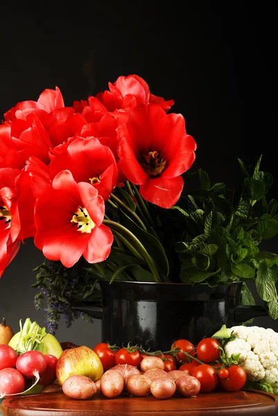 Taze sebze çiçek koleksiyonu — Stok fotoğraf