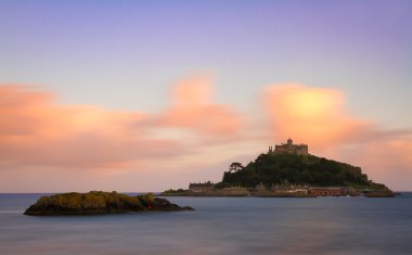 St. Michaels Mount at dusk, Cornwall, England clipart