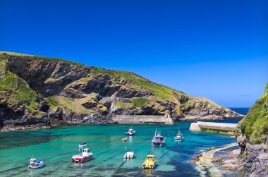 balıkçı köyü liman liman Isaac, cornwall, İngiltere