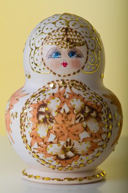 Matryoshka doll, Russian handicraft clipart