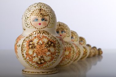 Matryoshka doll, Russian handicraft clipart