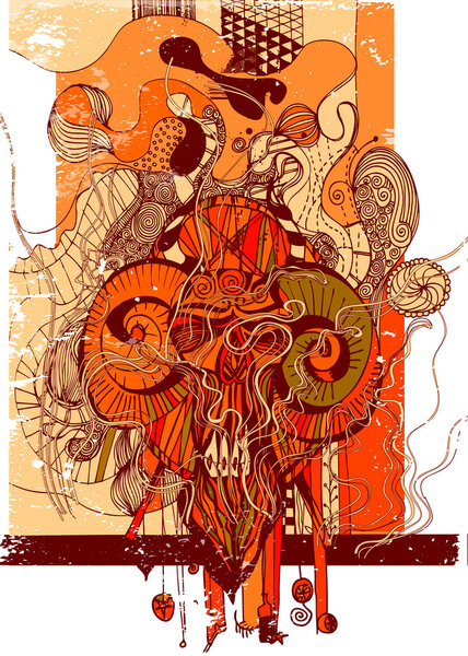 Винтажный стиль черепа
