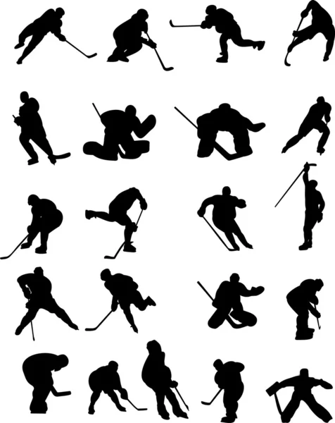 Hockeyspelers — Stockvector