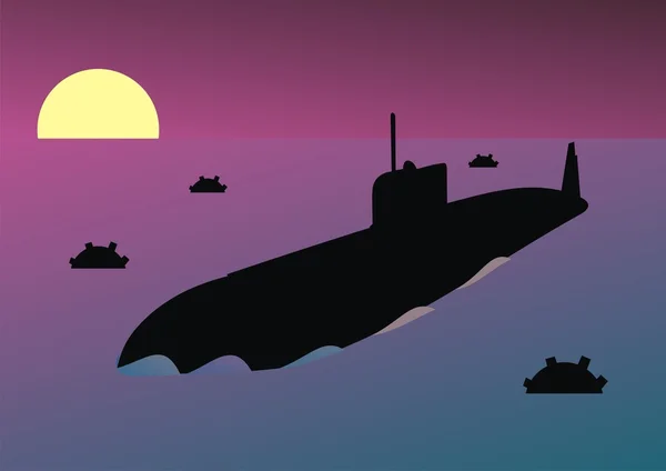 O submarino nuclear — Fotografia de Stock