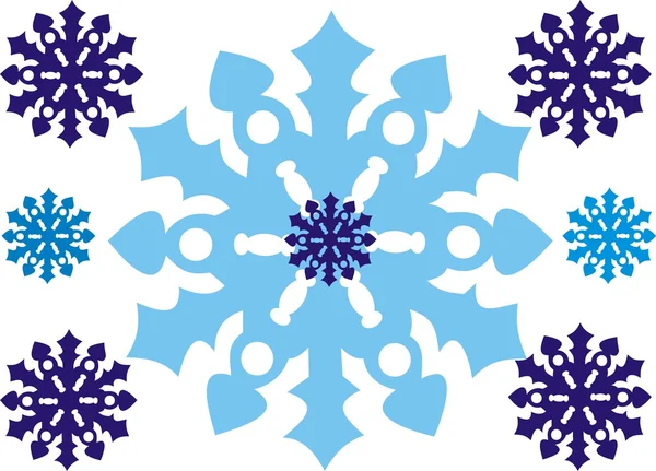 Celebratory snowflakes — Stock Vector