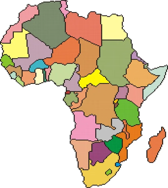 アフリカの地図 — ストックベクタ