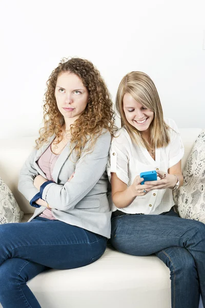 Woman breaching cell phone etiquette — Stock Photo, Image