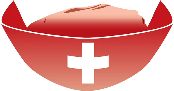 Medica kırmızı şapka — Stok Vektör