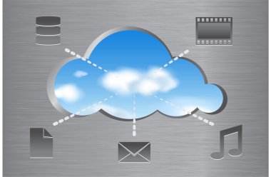 Cloud computing concept clipart