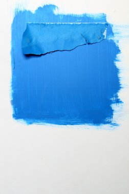 Mavi boya ve parça kağıt | Arka plan
