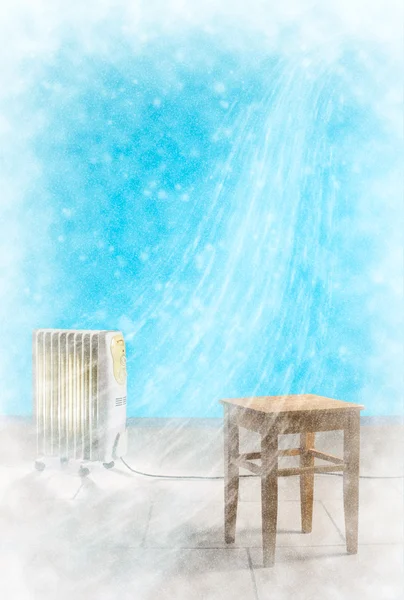 Frozen room concept — Stock Photo, Image