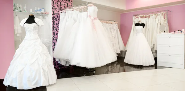 Bröllop butik panorama — Stockfoto