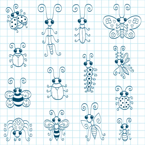 Kreslený hmyz — Stockový vektor