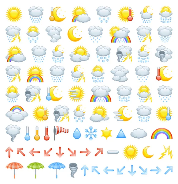 Weather icons — Stock Vector