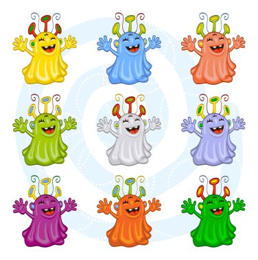 Cartoon monsters clipart