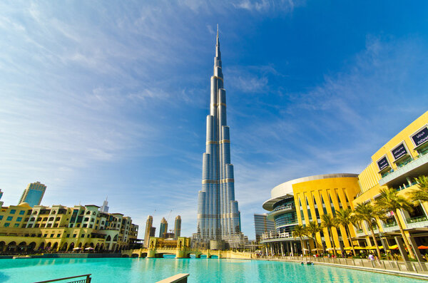 DUBAI, UAE - JANUARY 4: Burj Khalifa, world's tallest tower, Downtown