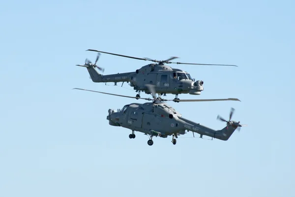 Westland lynx helikopter sıkı oluşumunda — Stok fotoğraf