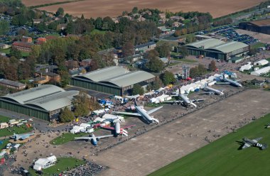 Aerial view of IWM Duxford clipart