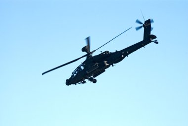 AH-64D Apache Longbow in flight clipart