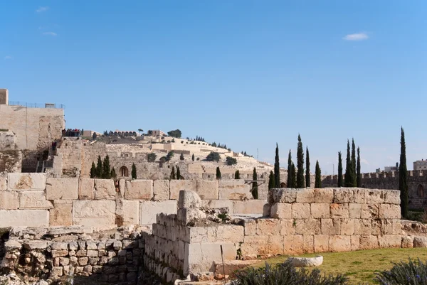 Руины возле Храмовой горы — стоковое фото