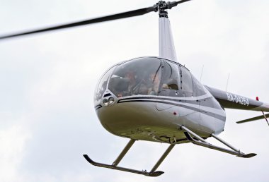 Closeup of Robinson R-44 clipart