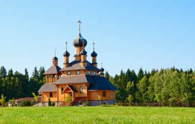 Wooden orthodox church clipart