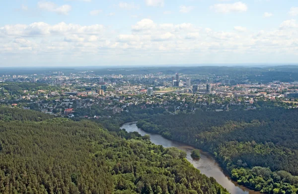 立陶宛首都维尔纽斯的鸟瞰视图 — 图库照片