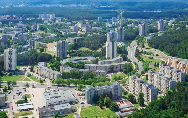 立陶宛首都维尔纽斯住宅区的鸟瞰视图 — 图库照片