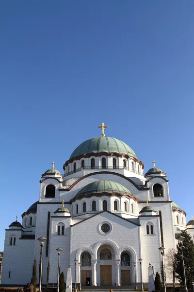 Kathedraal van st. savvy.belgrad.serbiya — Stockfoto