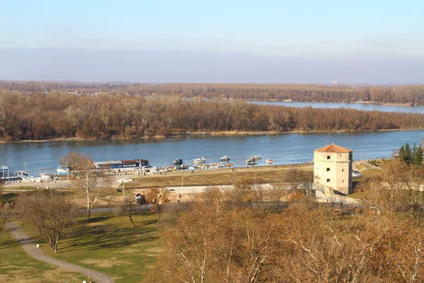 The river Sava and Dunay.Belgrad.Serbiya — Stock Photo, Image
