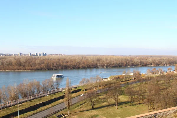 El río Sava y Dunay.Belgrad.Serbiya —  Fotos de Stock