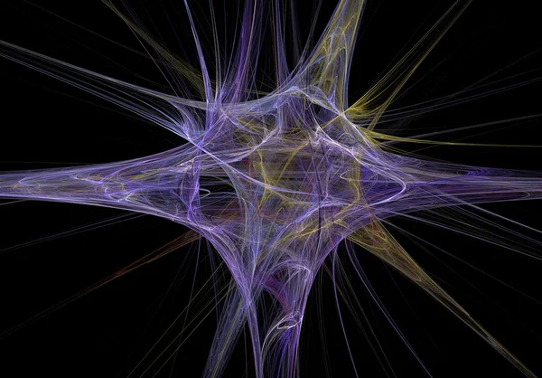 Фрактальна конструкція, що виглядає як структура нейрона — стокове фото