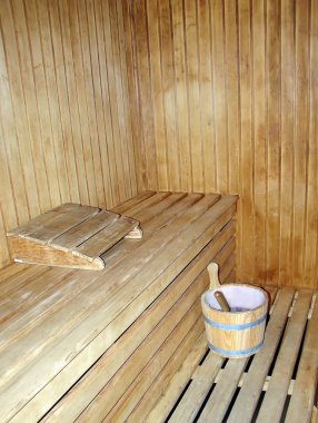 iç woodmade sauna