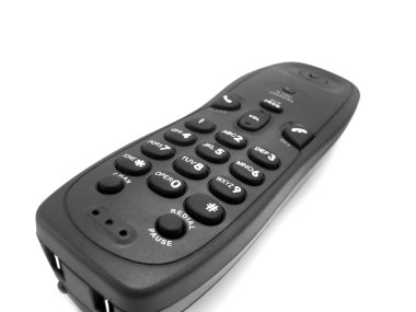modern siyah cep telefonu telefon üzerinde beyaz izole