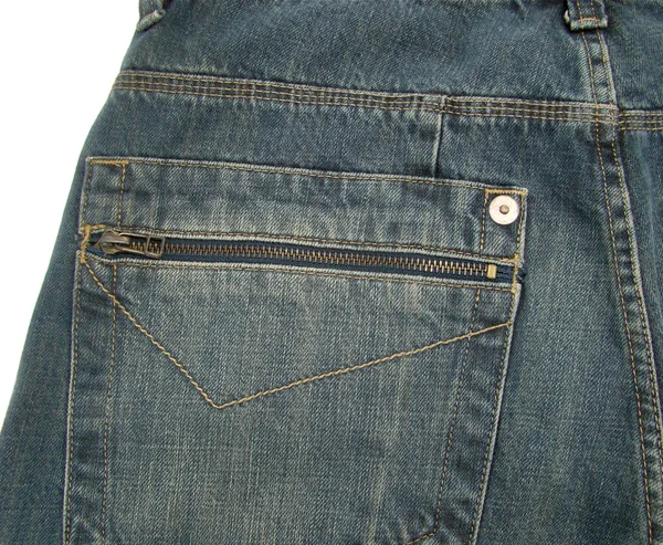Деталь кармана брюк джинсов — стоковое фото