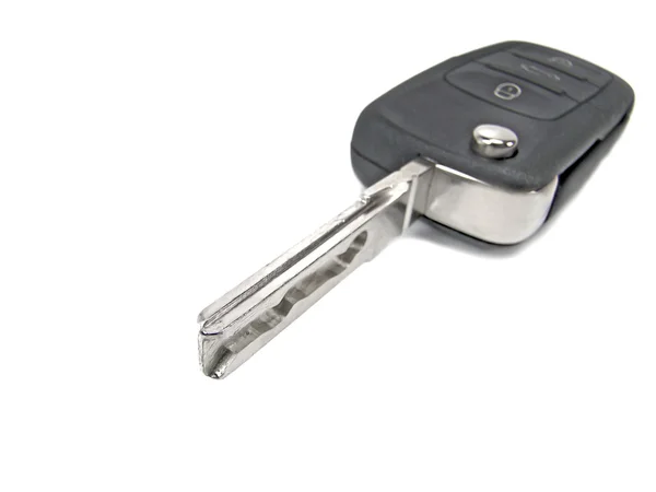 Wireless alarm car key isolated on white background — Stock Photo, Image
