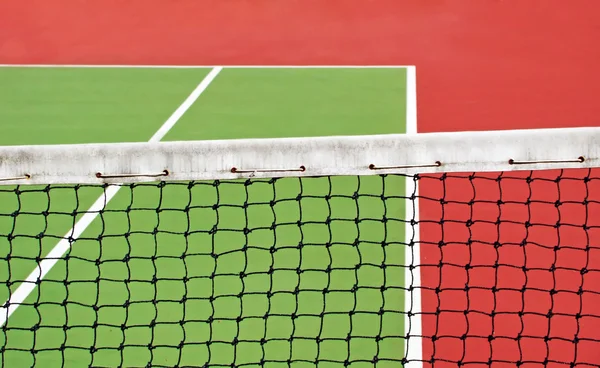 Detail des Tennisplatzes Netz lizenzfreie Stockfotos