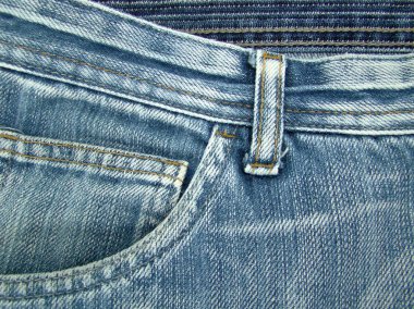 Detail of a jeans trouser pocket clipart