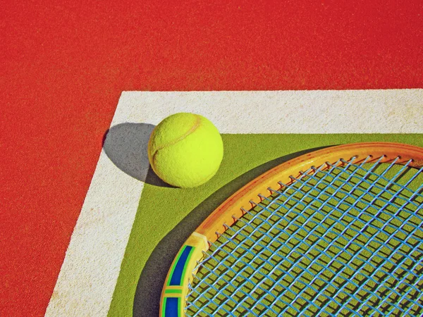 Detail eines Tennisplatzes Stockbild