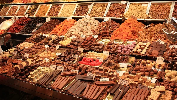 Candy piaci, Barselona — Stock Fotó